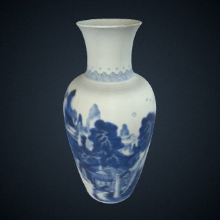 3d model of Vase, one of a pair with F1982.22