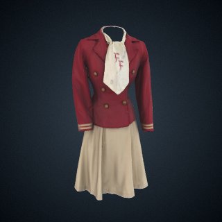 3d model of Blazer, skirts, and scarf used by a member of the 