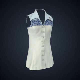 3d model of Tennis dress worn by Billie Jean King during the B