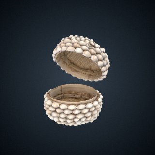 3d model of Ceremonial basket adorned with cowrie shells
