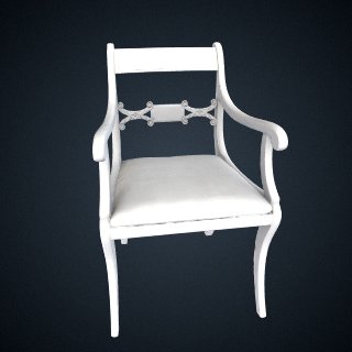 King Louis Back Side Chair 3D model