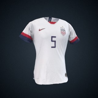 3d model of Medal Ceremony jersey from 2019 Women's World Cup Final worn by Kelley O'Hara