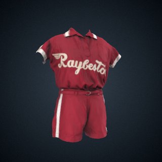 3d model of Body Suit worn by a Member of the Raybestos Brakettes Softball Team, 1959