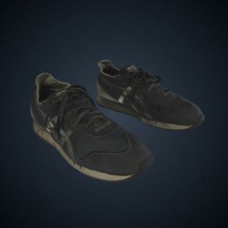 3d model of Pair of blue sneakers worn by Wellington Webb while campaigning
