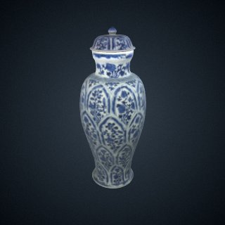 3d model of Jar with cover, one of a pair with F1992.11a-b