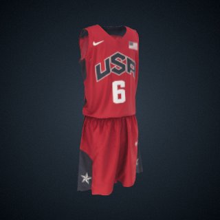 3d model of Basketball jersey, Sue Bird of the 2012 Women's Olympic Basketball Team