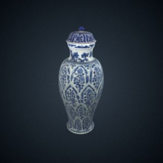3d model of Jar with cover, one of a pair with F1992.10a-b