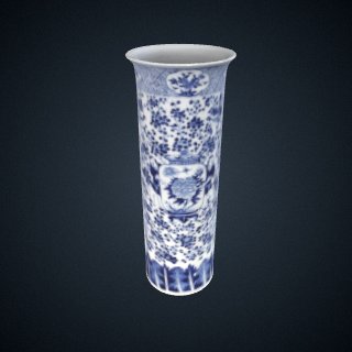 3d model of Beaker vase, one of a pair with F1992.27.2