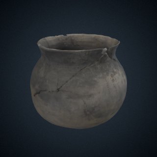 3d model of Colonoware pot from Cooper River, Charleston County, SC