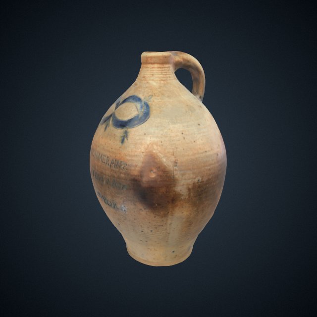 Stoneware jug created by Thomas Commeraw
