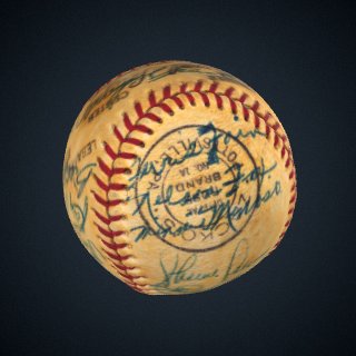 3d model of Baseball, signed by the 1953 Chicago White Sox