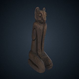 3d model of Statuette Of Mountain Lion Or Panther Man God "Key Marco Cat"
