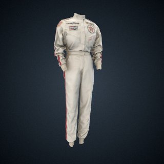 3d model of Auto Racing Suit worn by Janet Guthrie in the Indianapolis 500, 1978