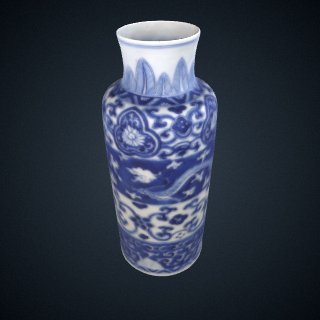 3d model of Vase, one of a pair with F1991.59