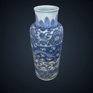 3d model of Vase, one of a pair with F1991.59