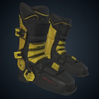 3d model of Ski boots worn by Seba Johnson