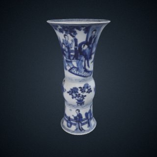 3d model of Beaker-shaped vase, from a five-piece garniture (F1980.190-.194)
