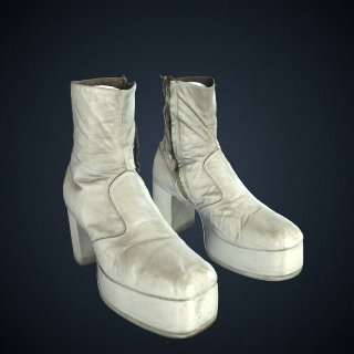 3d model of Costume boots for the Wizard in The Wiz on Broadway, worn by Carl Hall