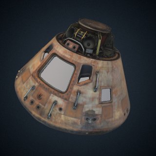 3d model of Command Module, Apollo 11