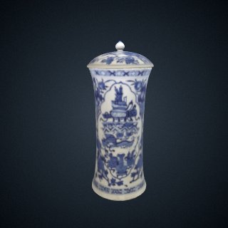 3d model of Beaker-shaped jar with lid