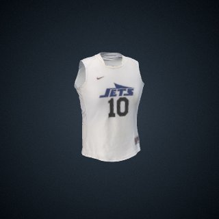 3d model of Soccer jersey worn by a member of the girls Los Jets soccer team from Jordan-Matthews High School