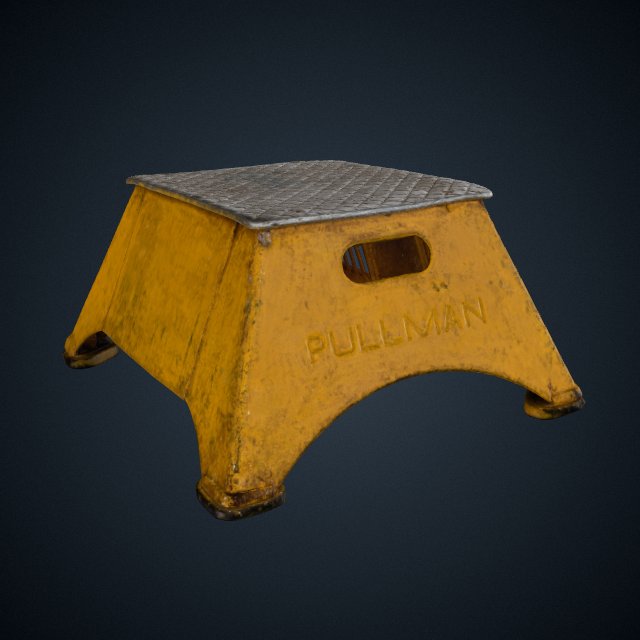 Step stool used by the Pullman Palace Car Company